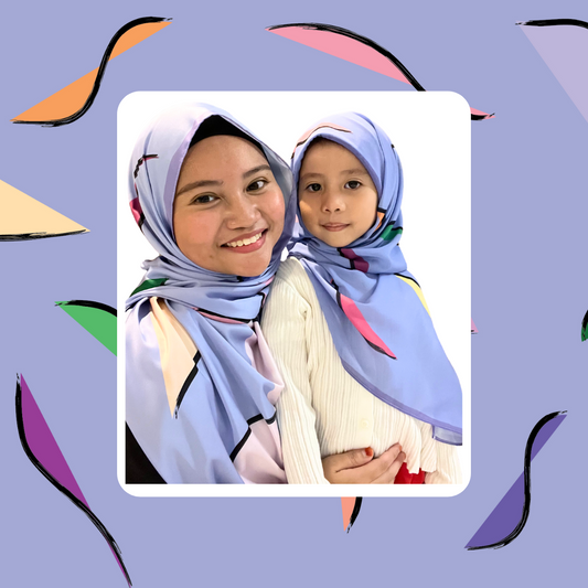 Satin Shawl - Wavy Lines